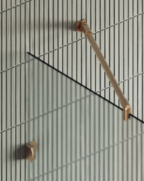 Душевая перегородка MaybahGlass MGD-268-2 79см бронза